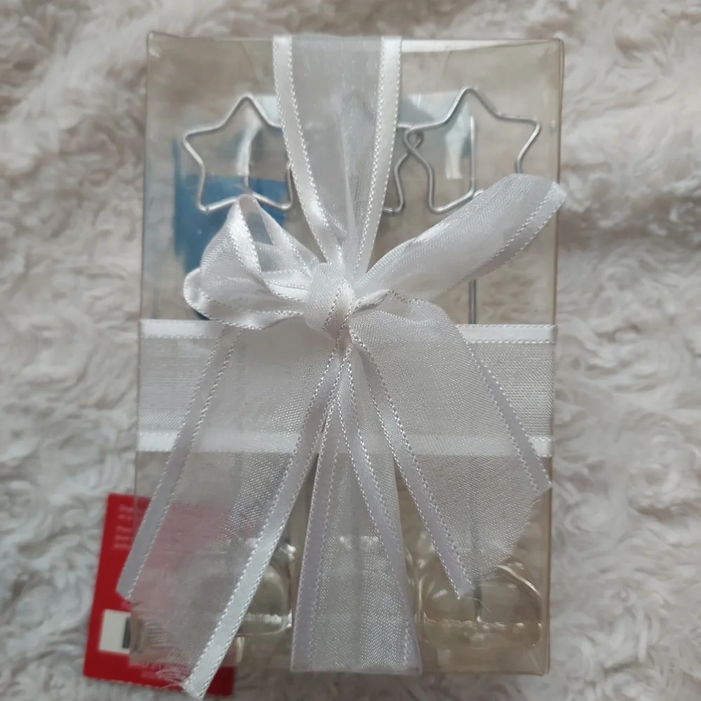 Pier 1 Star Desktop Picture Holders Display With Clear Base Set of 3